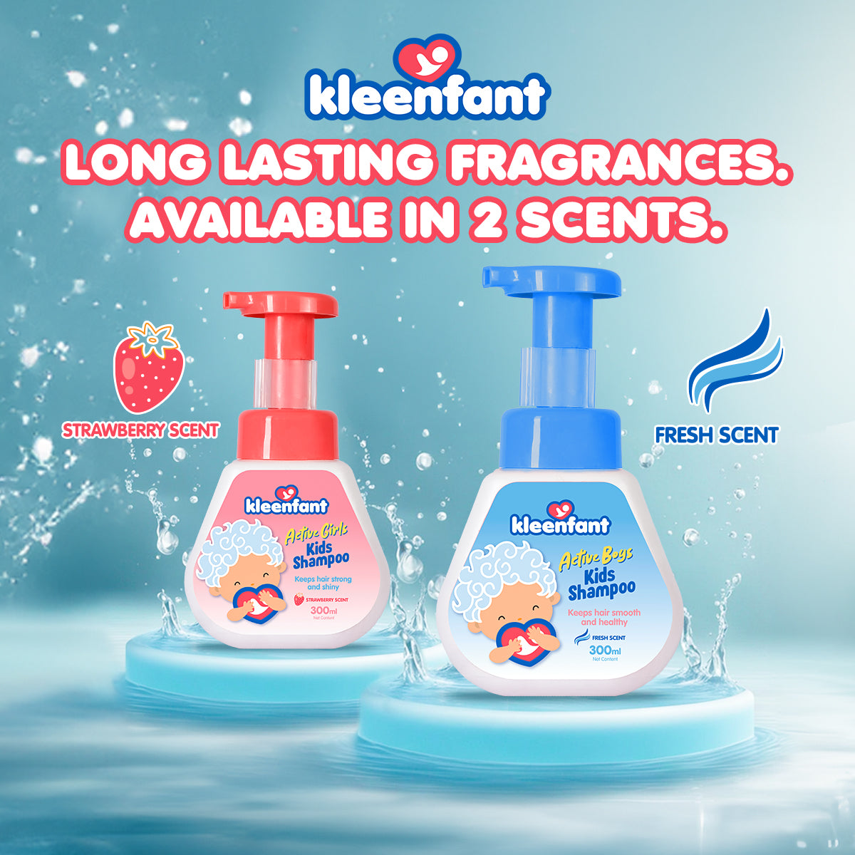 Kleenfant Kids Shampoo for Girls with Aloe Vera for Healthy Hair 300ML Pack of 1