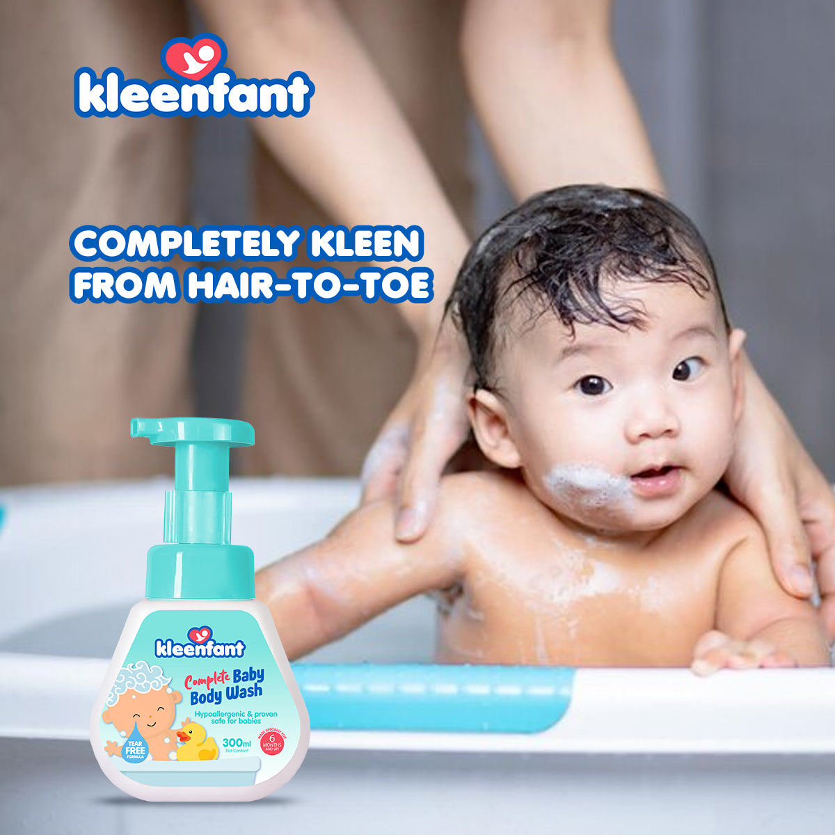 Kleenfant Hypoallergenic Bodycare for Toddlers No Tears 300ML Pack of 1