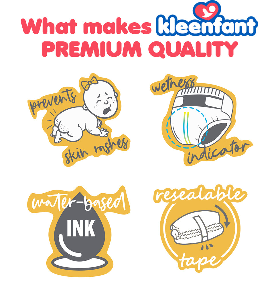 Kleenfant Diaper for Baby Pants Pull Up XXL Pack of 1, 30 pad Baby Needs Disposable Korean Diaper