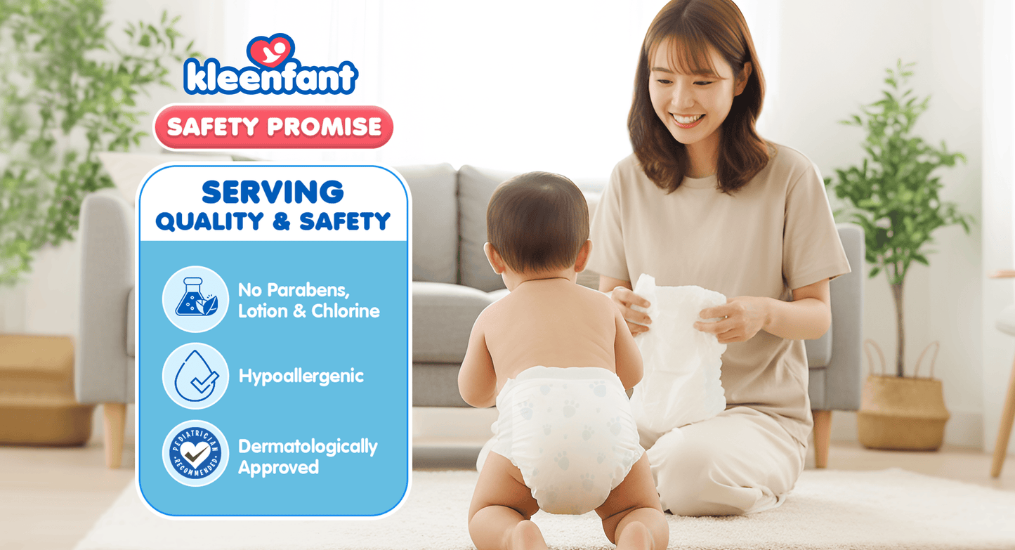 Kleenfant Diaper for Baby Taped Large Pack of 1, 30 pad Baby Needs Disposable Korean Diaper Babies