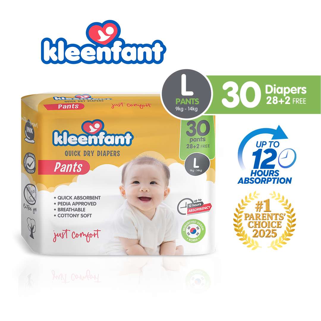 Kleenfant Diaper for Baby Pants Pull Up Large Pack of 1, 30 pad Baby Needs Disposable Korean Diaper
