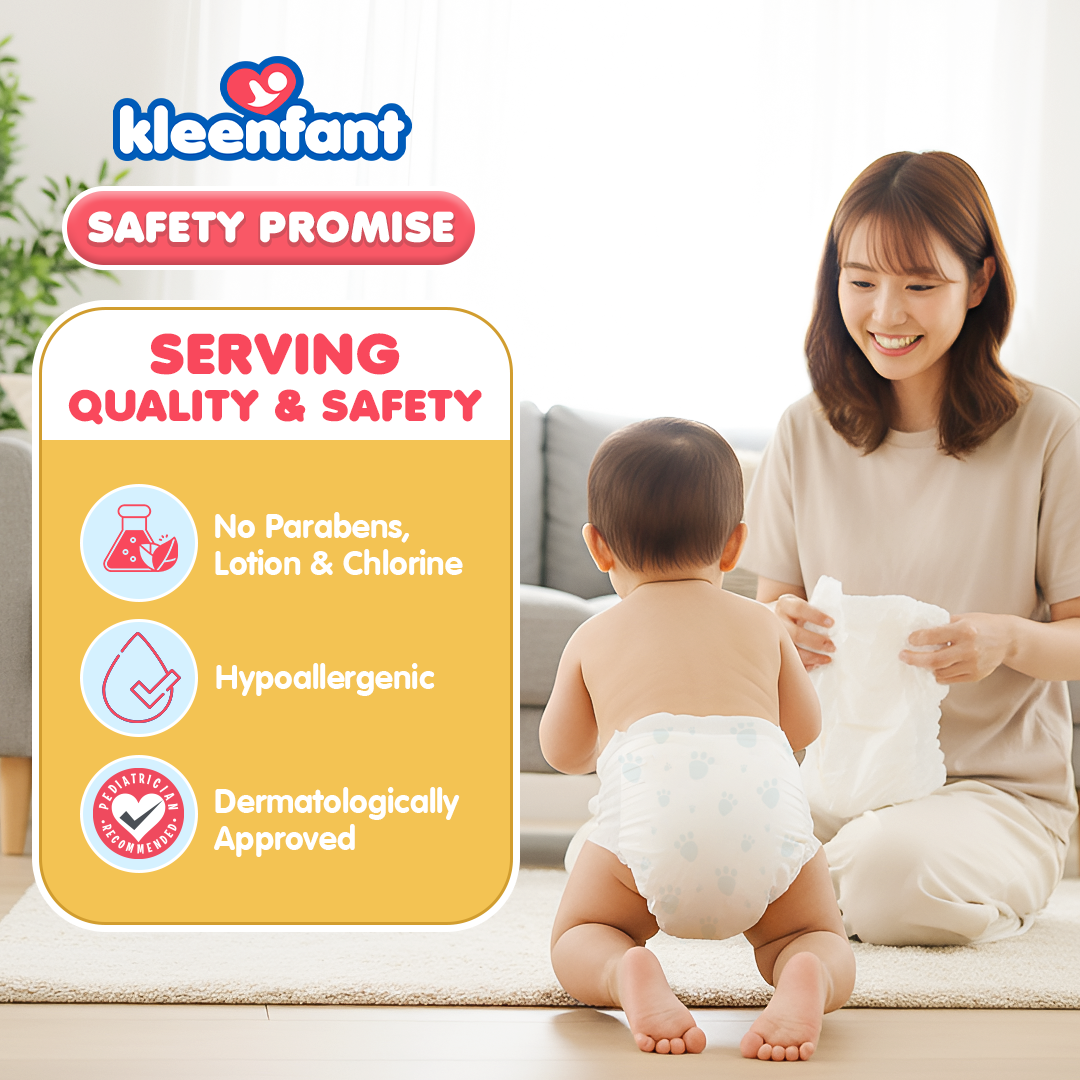 Kleenfant Diaper for Baby Pants Pull Up Large Pack of 1, 30 pad Baby Needs Disposable Korean Diaper