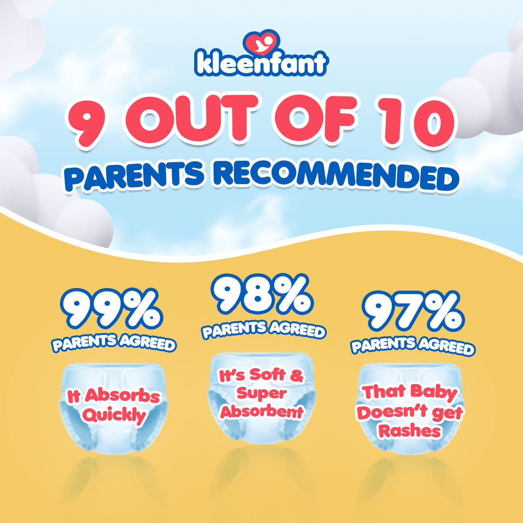 Kleenfant Diaper for Baby Pants Pull Up Large Pack of 1, 30 pad Baby Needs Disposable Korean Diaper