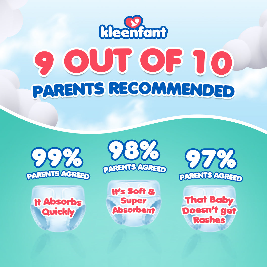 Kleenfant Diaper for Baby Taped Medium Pack of 1, 30 pad Baby Needs Disposable Korean Diaper Babies