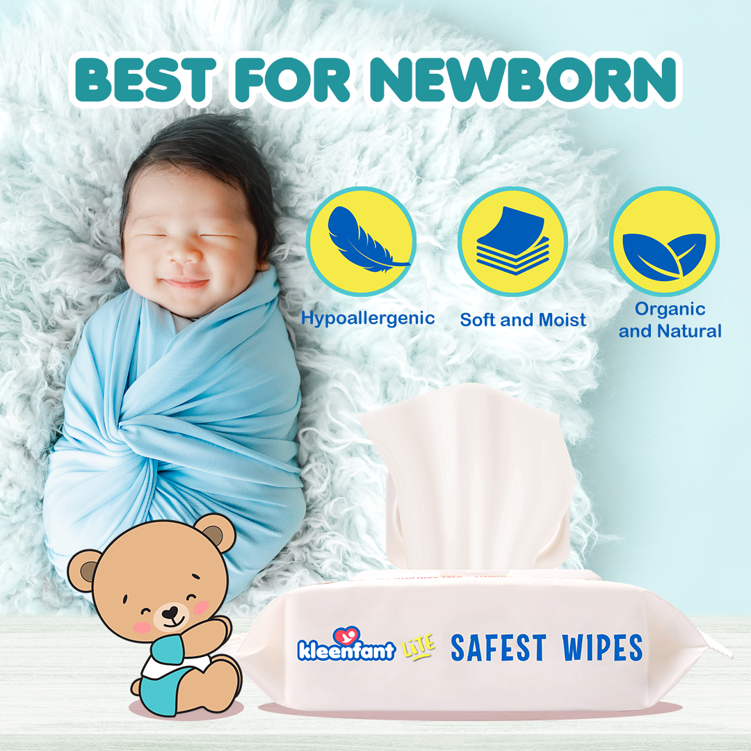 Kleenfant Lite Unscented Wipes 80 Tender Sheets Pack of 1 Newborn Wet Wipes for Baby Wipe for Babies