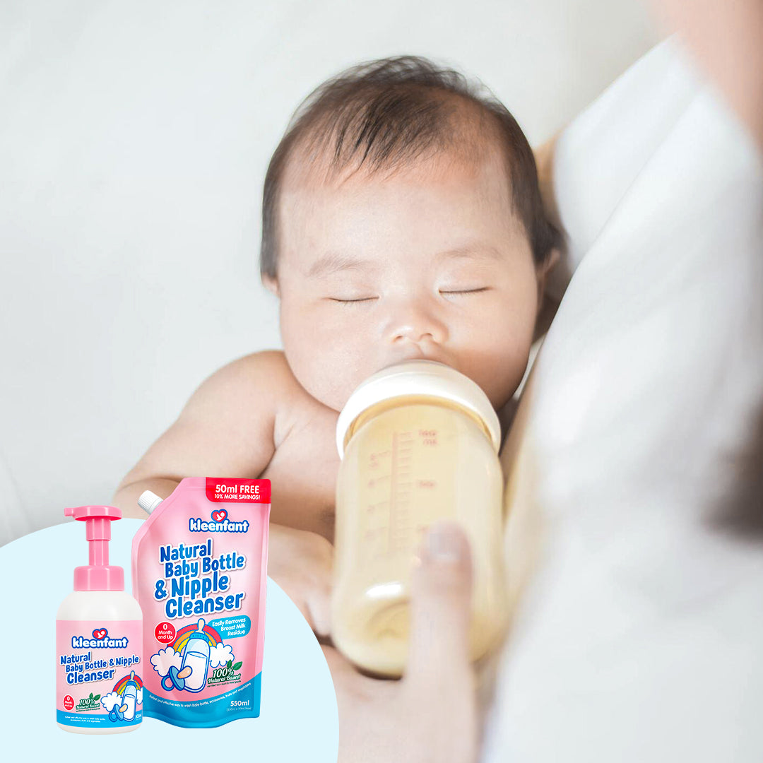 Kleenfant Natural Baby Bottle & Nipple Cleanser 500ml Bottle Pump Pack of 1 Feeding Bottle Cleaner