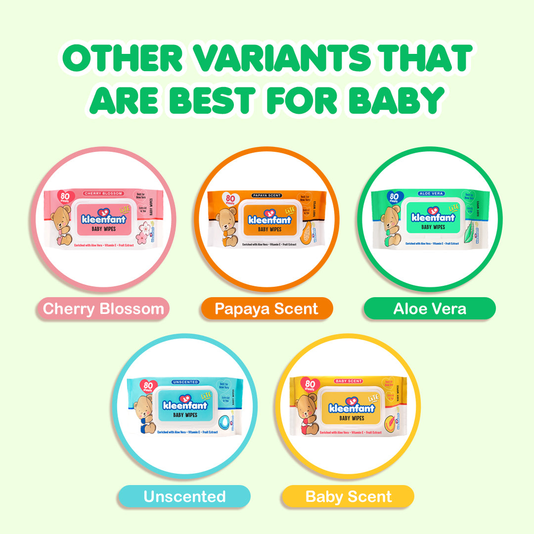 Kleenfant Lite Aloe Vera Scent 80 Tender Sheets Pack of 1 Newborn Wet Wipes for Baby Wipe for Kids