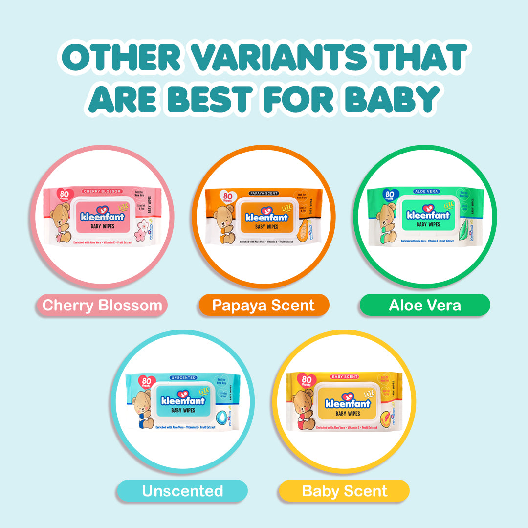 Kleenfant Lite Unscented Wipes 80 Tender Sheets Pack of 1 Newborn Wet Wipes for Baby Wipe for Babies
