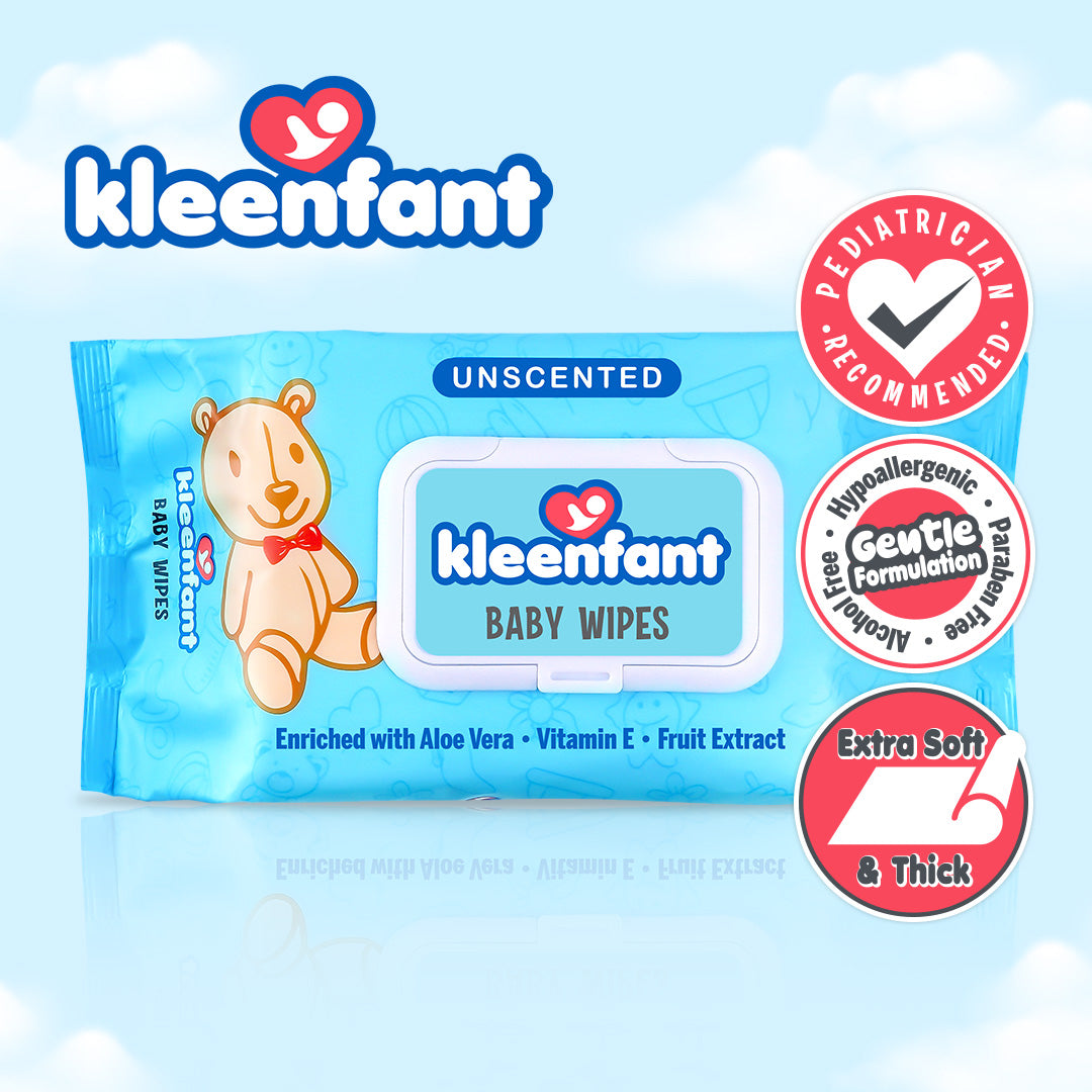 Kleenfant Unscented Baby Wipes 108 sheets Pack of 1