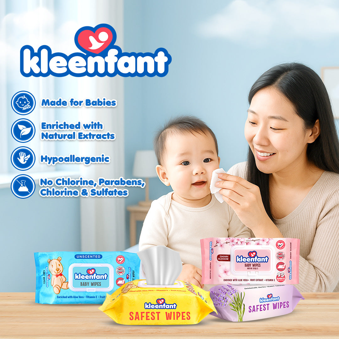 Kleenfant Unscented Baby Wipes 108 sheets Pack of 1