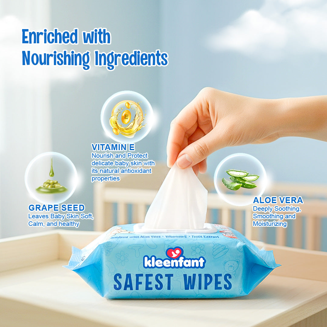 Kleenfant Unscented Baby Wipes 108 sheets Pack of 1