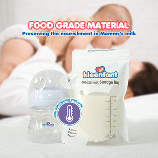 Kleenfant Breastmilk Storage Bag BPA-Free Leak-Proof Temperature Indicator Milk Storage 200mL (30s)