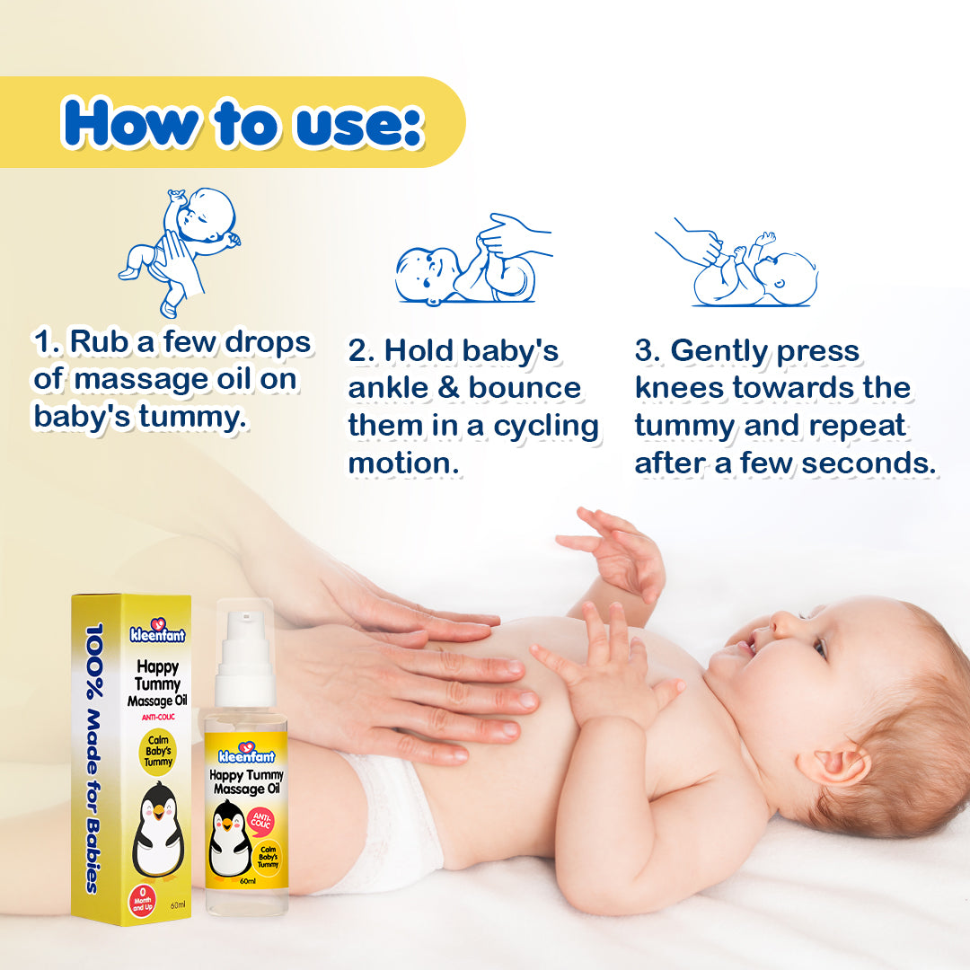 Kleenfant Happy Tummy Massage Oil 60ml