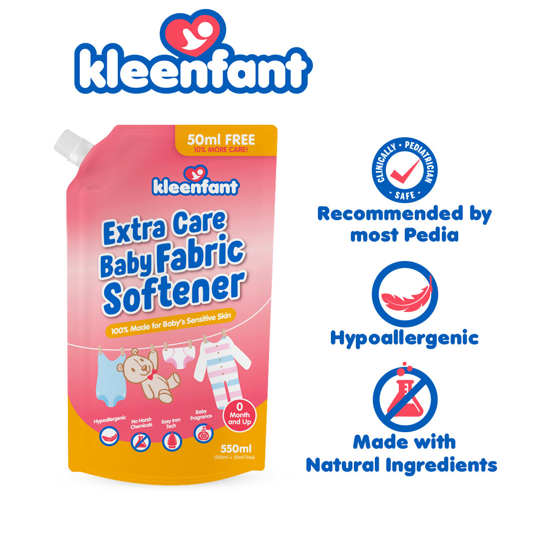 Kleenfant Extra Care Baby Fabric Softener (550ml) Refill Pack