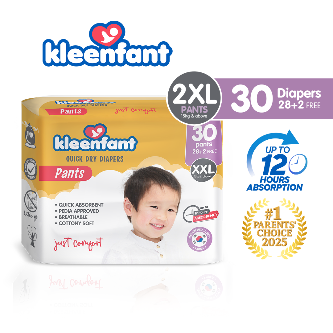 Kleenfant Diaper for Baby Pants Pull Up XXL Pack of 1, 30 pad Baby Needs Disposable Korean Diaper