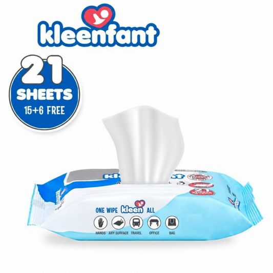 Kleenfant Fresh Scent Antibacterial Wipes 21 sheets