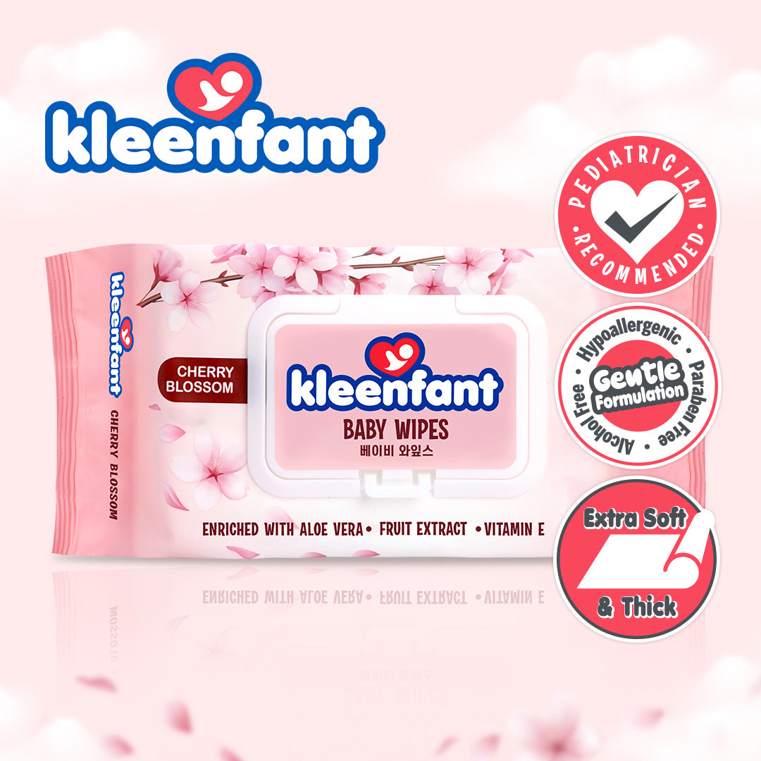 Kleenfant Cherry Blossom Scent Cleansing Wipes 95 sheets Pack of 1