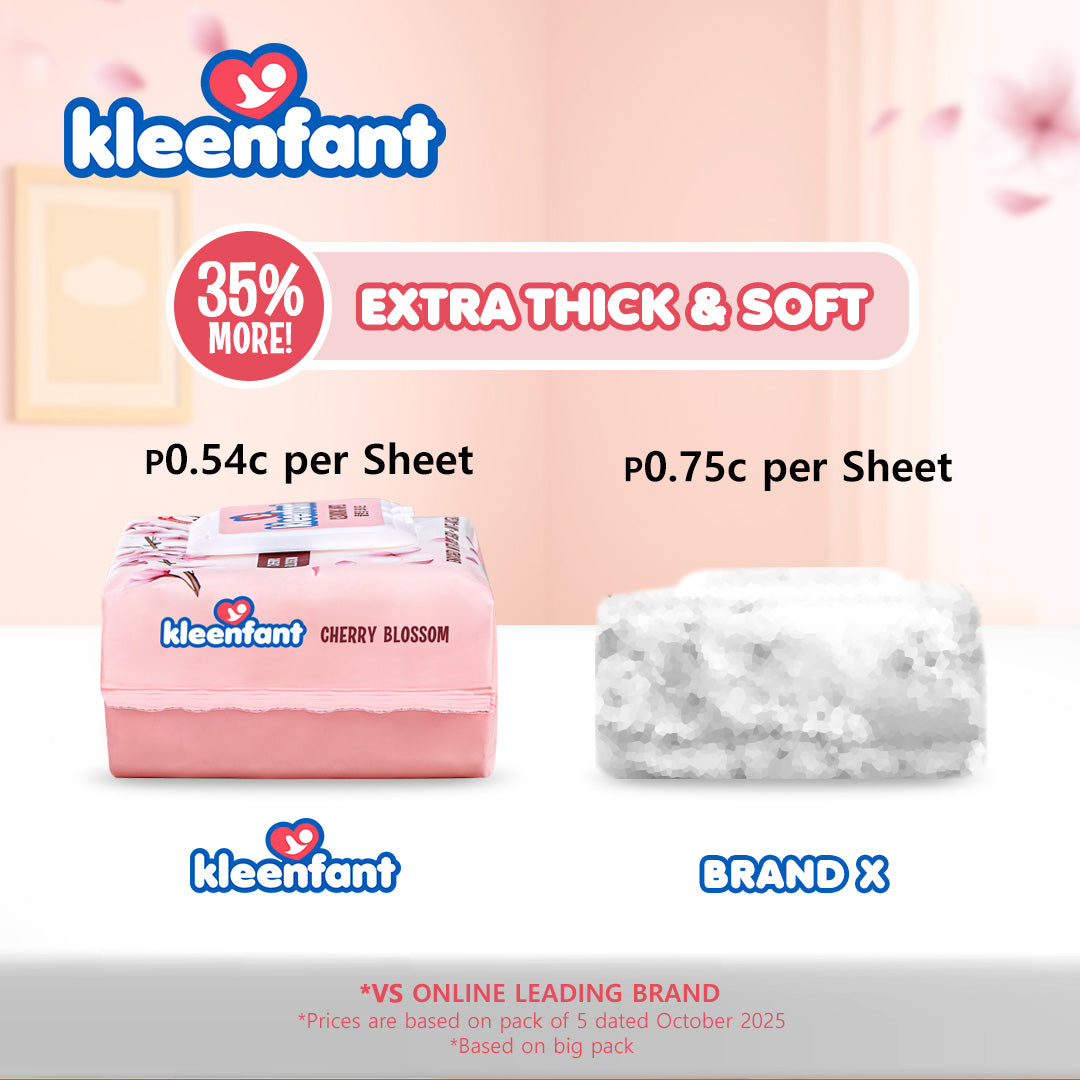 Kleenfant Cherry Blossom Scent Cleansing Wipes 95 sheets Pack of 1