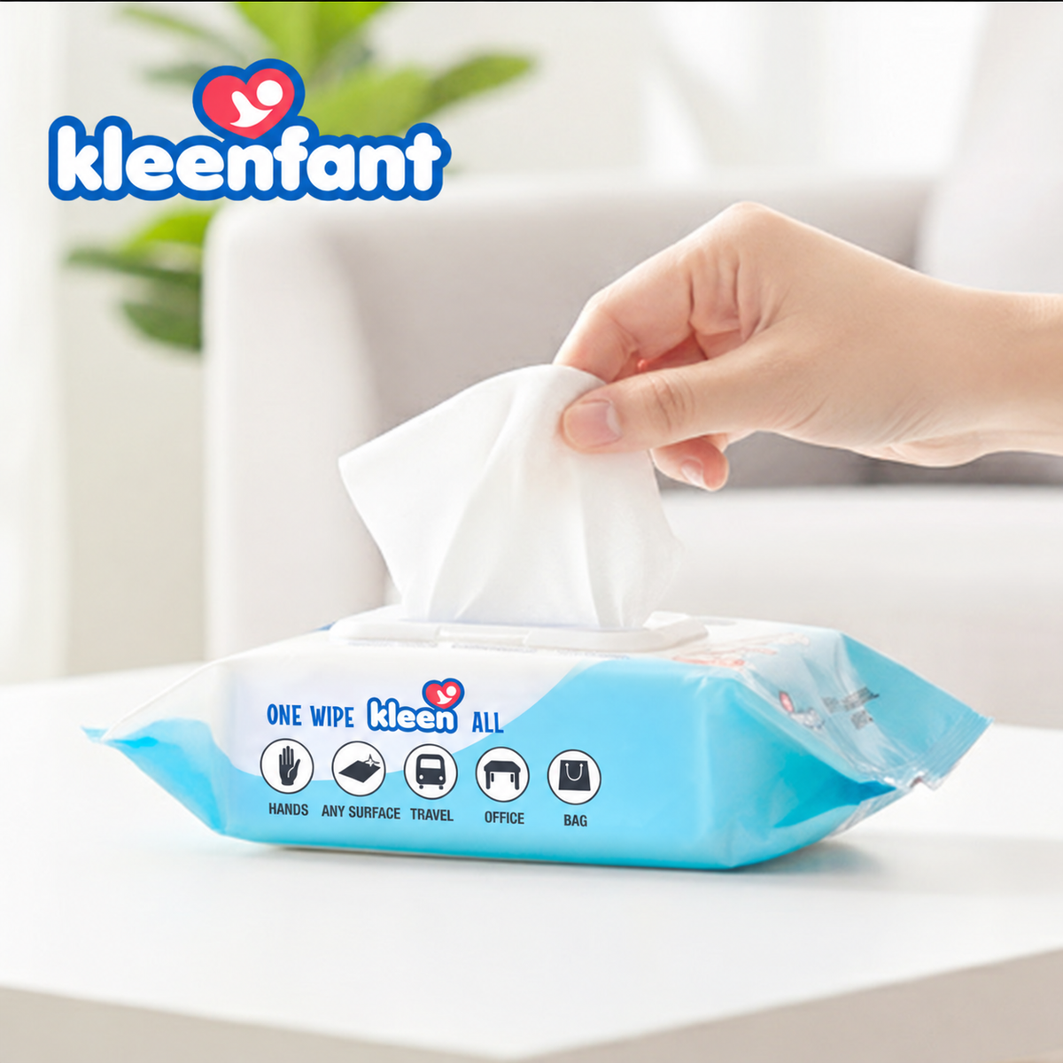 Kleenfant Fresh Scent Anti-bacterial Cleansing Wipes 95 sheets Pack of 1