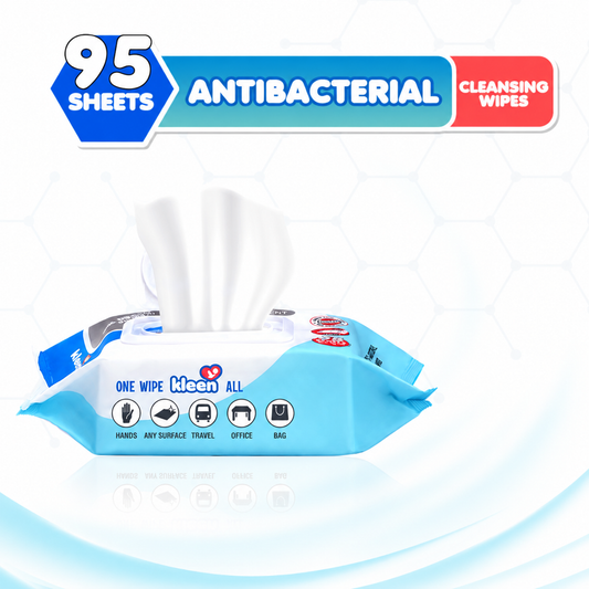Kleenfant Fresh Scent Anti-bacterial Cleansing Wipes 95 sheets Pack of 1