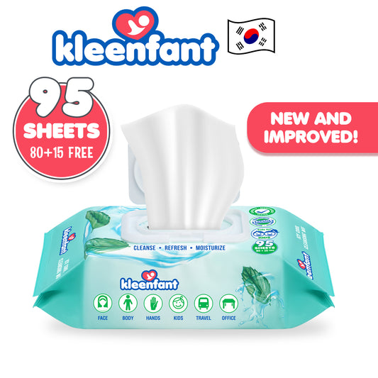 Kleenfant Icy Cool Cleansing Wipes 95 Sheets Pack of 1