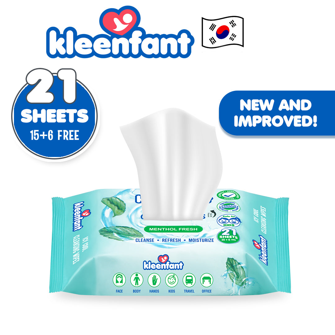 Kleenfant Icy Cool Cleansing Wipes 21 Sheets Pack of 1