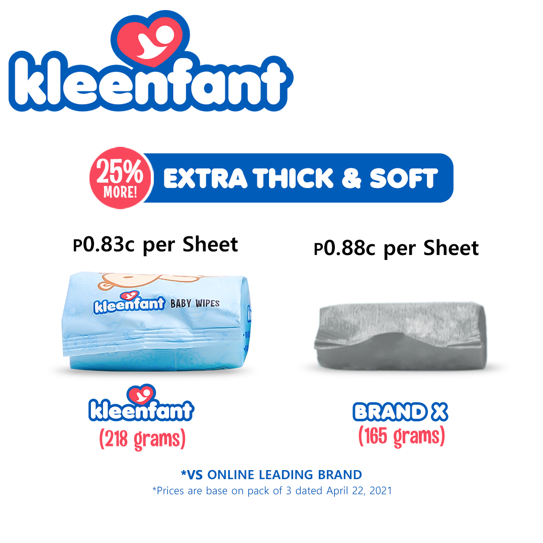 Kleenfant Unscented Baby Wipes 35 sheets Pack of 1