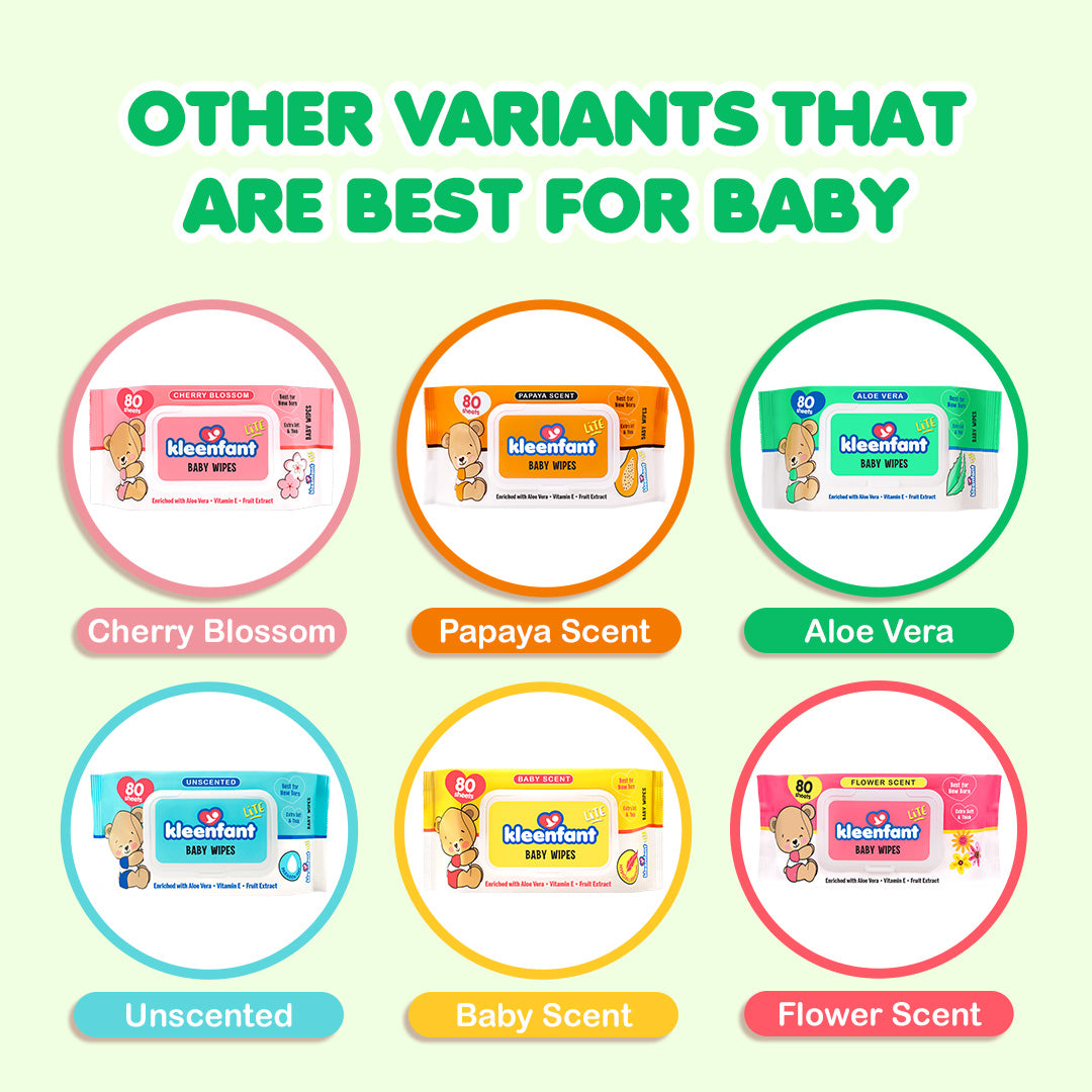 Kleenfant Lite Aloe Vera Scent 80 Tender Sheets Pack of 1 Newborn Wet Wipes for Baby Wipe for Kids