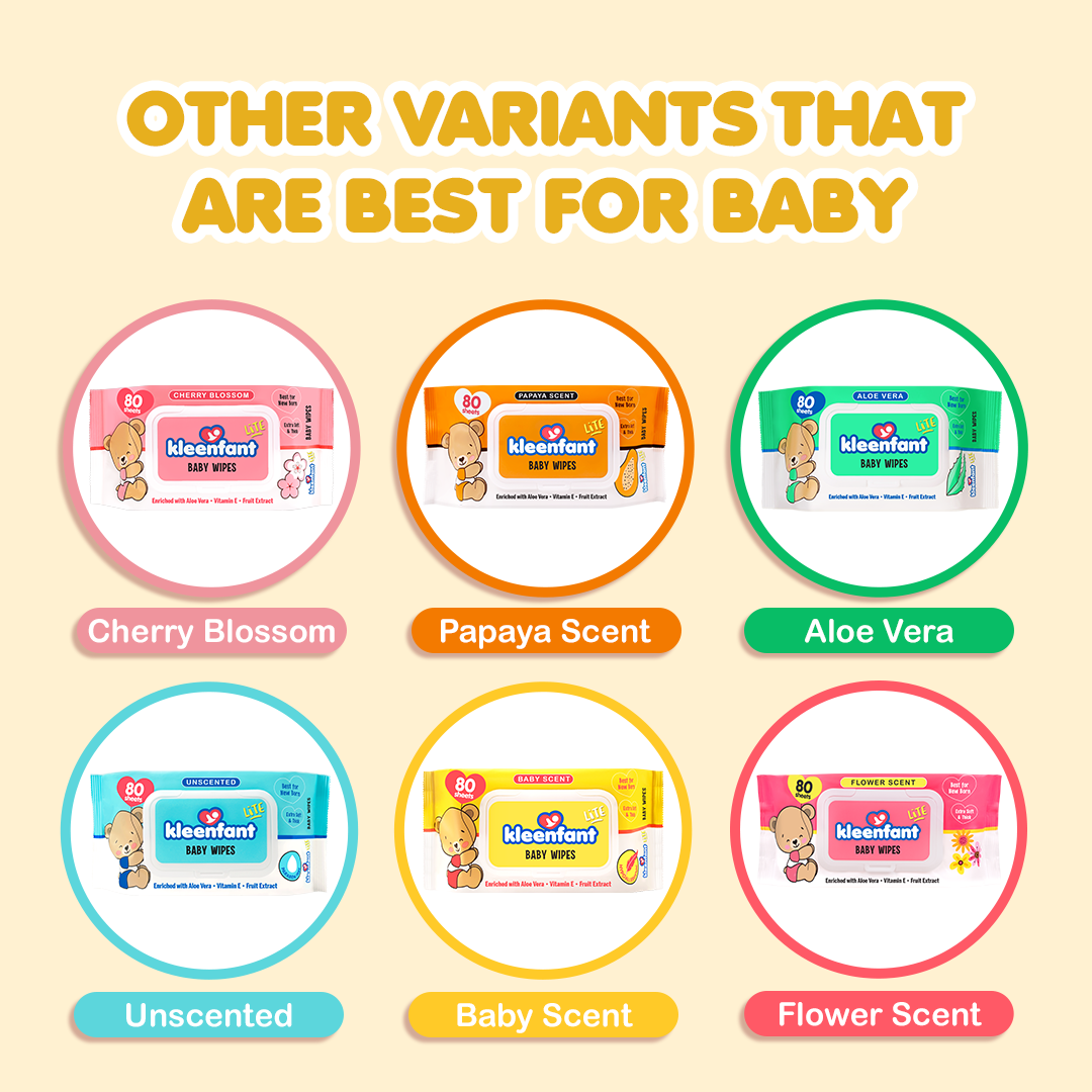 Kleenfant Lite Babyscent Wipes 80 Tender Sheets Pack of 1 Newborn Wet Wipes for Baby Wipe for Babies