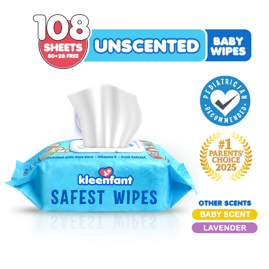 Kleenfant Unscented Baby Wipes 108 sheets Pack of 1