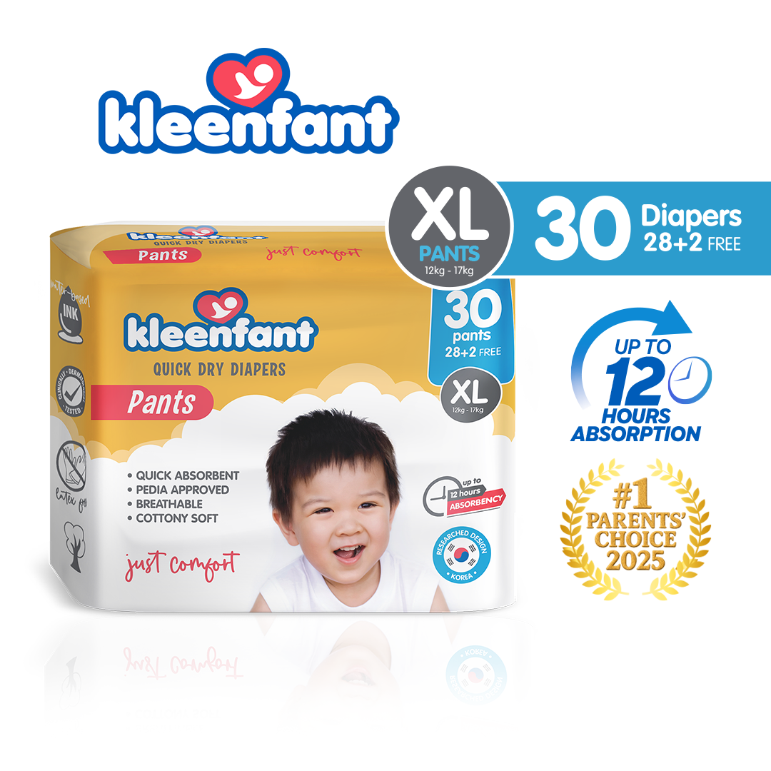 Kleenfant Diaper for Baby Pants Pull Up XL Pack of 1, 30 pad Baby Needs Disposable Korean Diaper