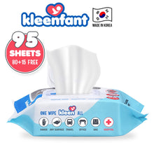 Load image into Gallery viewer, Kleenfant Fresh Scent Anti-bacterial Cleansing Wipes 95 sheets Pack of 1 Disinfecting Wipes
