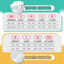 Load image into Gallery viewer, Kleenfant Diaper for Baby Taped XL Pack of 2, 60 pad Baby Needs Disposable Korean Diaper Babies
