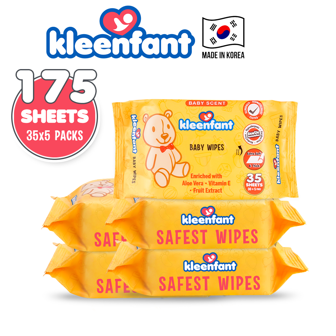 Kleenfant Baby Scent Scented Wipes 35 sheets Pack of 5