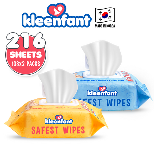 Kleenfant Unscented and Baby Scent Scented Baby WIpes (108 sheets, 1 each)