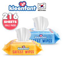 Load image into Gallery viewer, Kleenfant Unscented and Baby Scent Scented Baby WIpes (108 sheets, 1 each)
