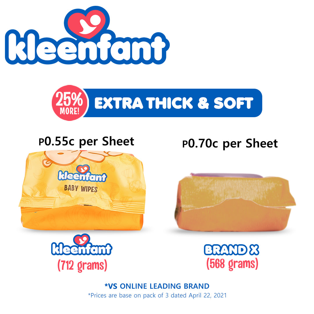 Kleenfant Baby Scent Scented Wipes 108 sheets Pack of 3