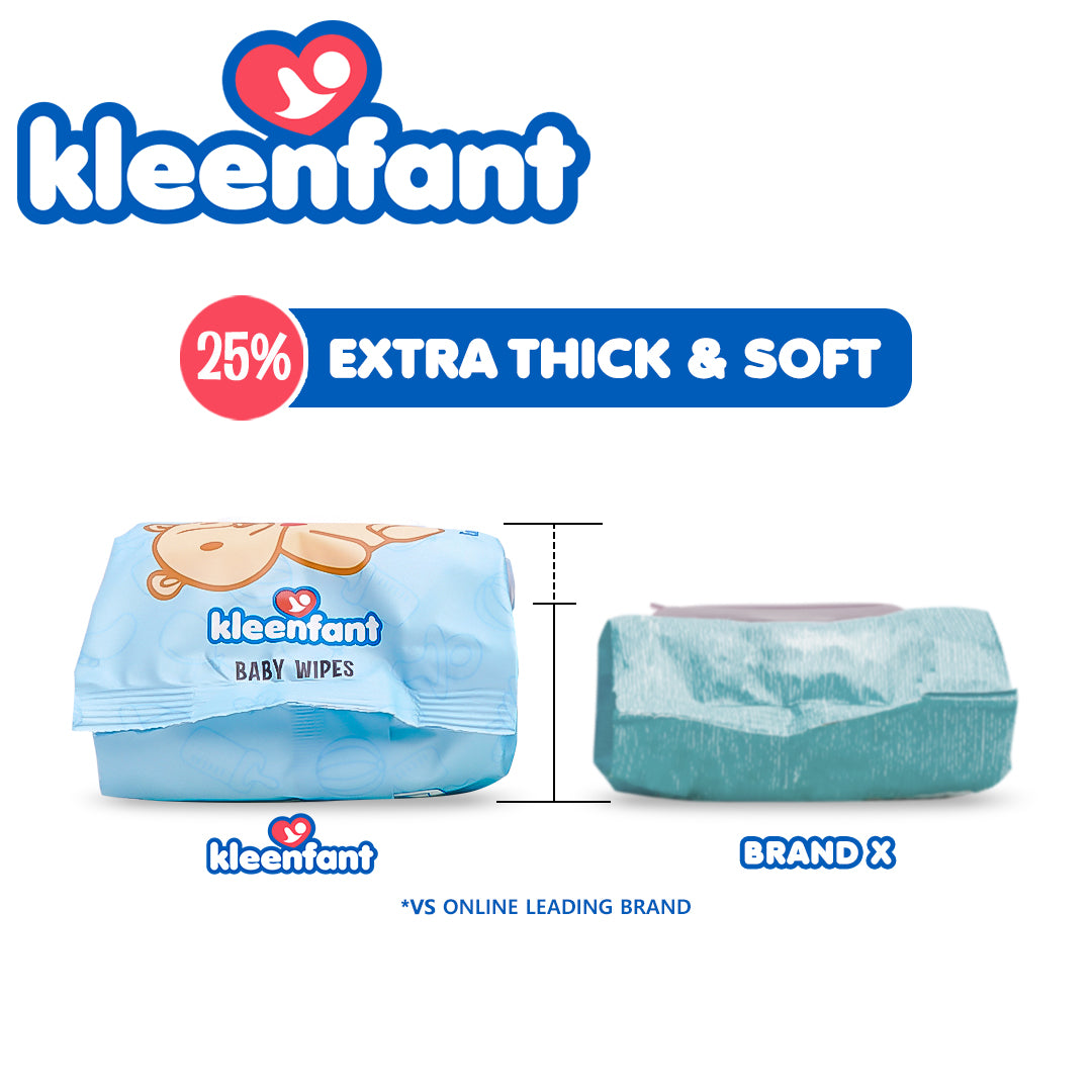 Kleenfant Unscented Baby Wipes 108 sheets Pack of 3