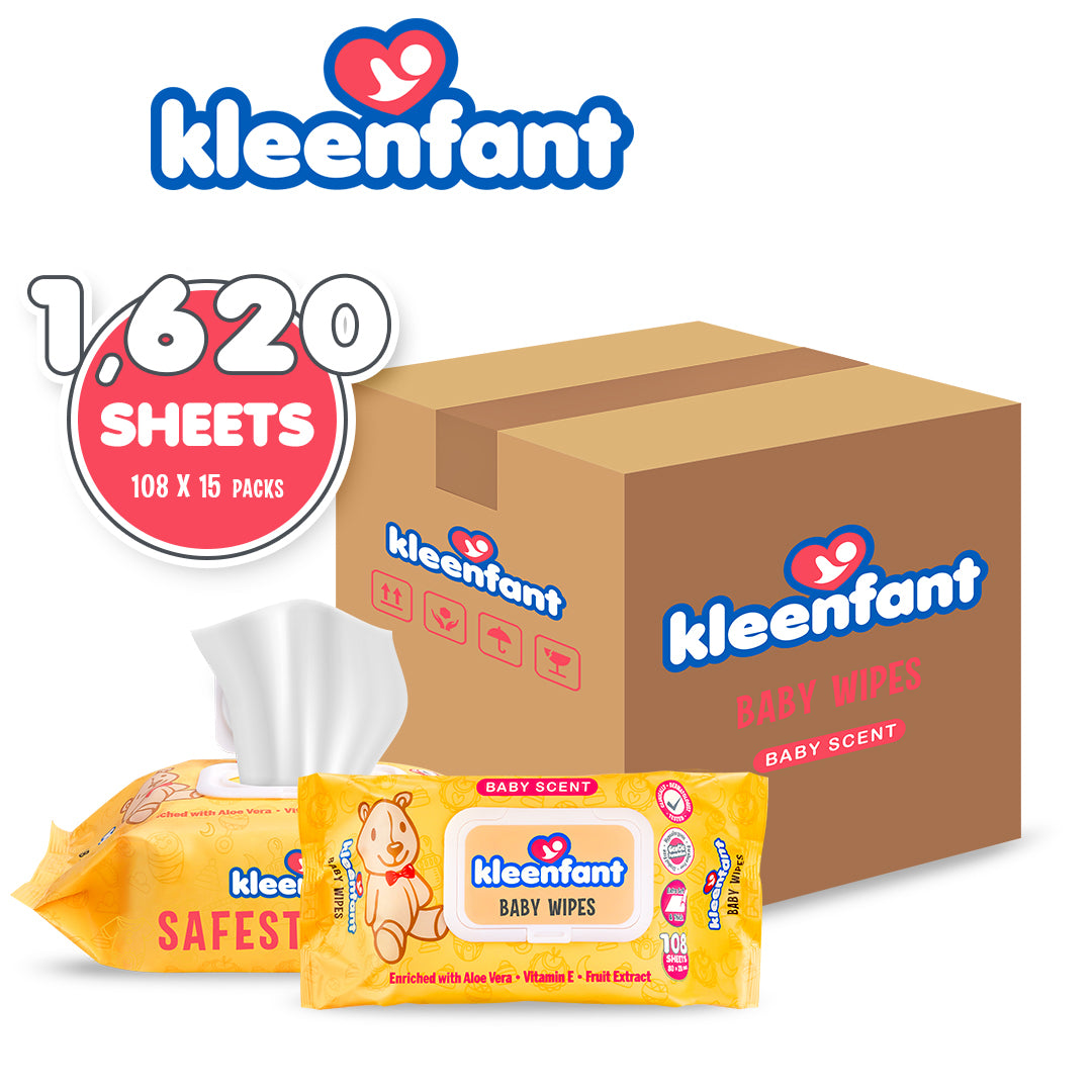 Kleenfant Baby Scent Scented Wipes 108 sheets Pack of 15