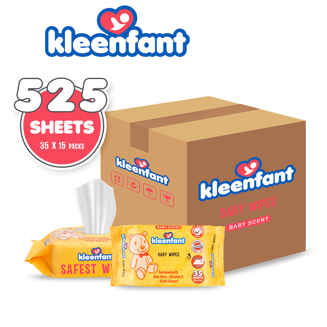 Kleenfant Baby Scent Scented Wipes 35 sheets Pack of 15