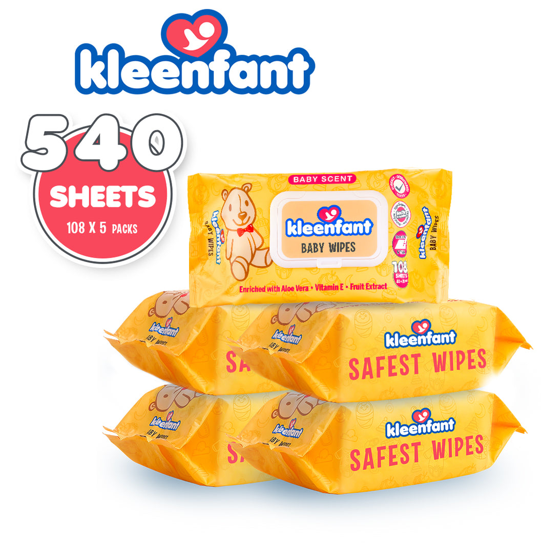 Kleenfant Baby Scent Scented Wipes 108 sheets Pack of 5