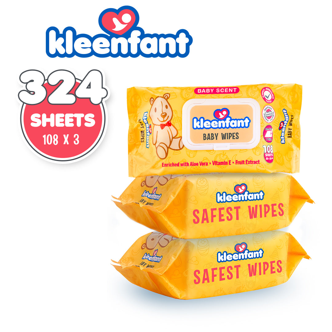 Kleenfant Baby Scent Scented Wipes 108 sheets Pack of 3