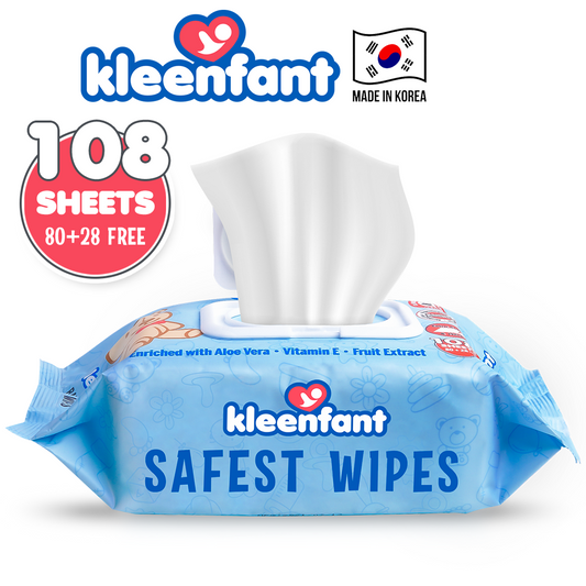 Kleenfant Unscented Baby Wipes 108 sheets Pack of 1