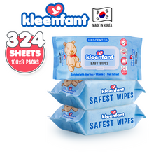 Load image into Gallery viewer, Kleenfant Unscented Baby Wipes 108 sheets Pack of 3
