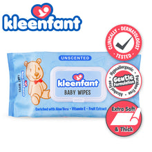 Load image into Gallery viewer, Kleenfant Unscented and Baby Scent Scented Baby Wipes (108 sheets, 3 each)
