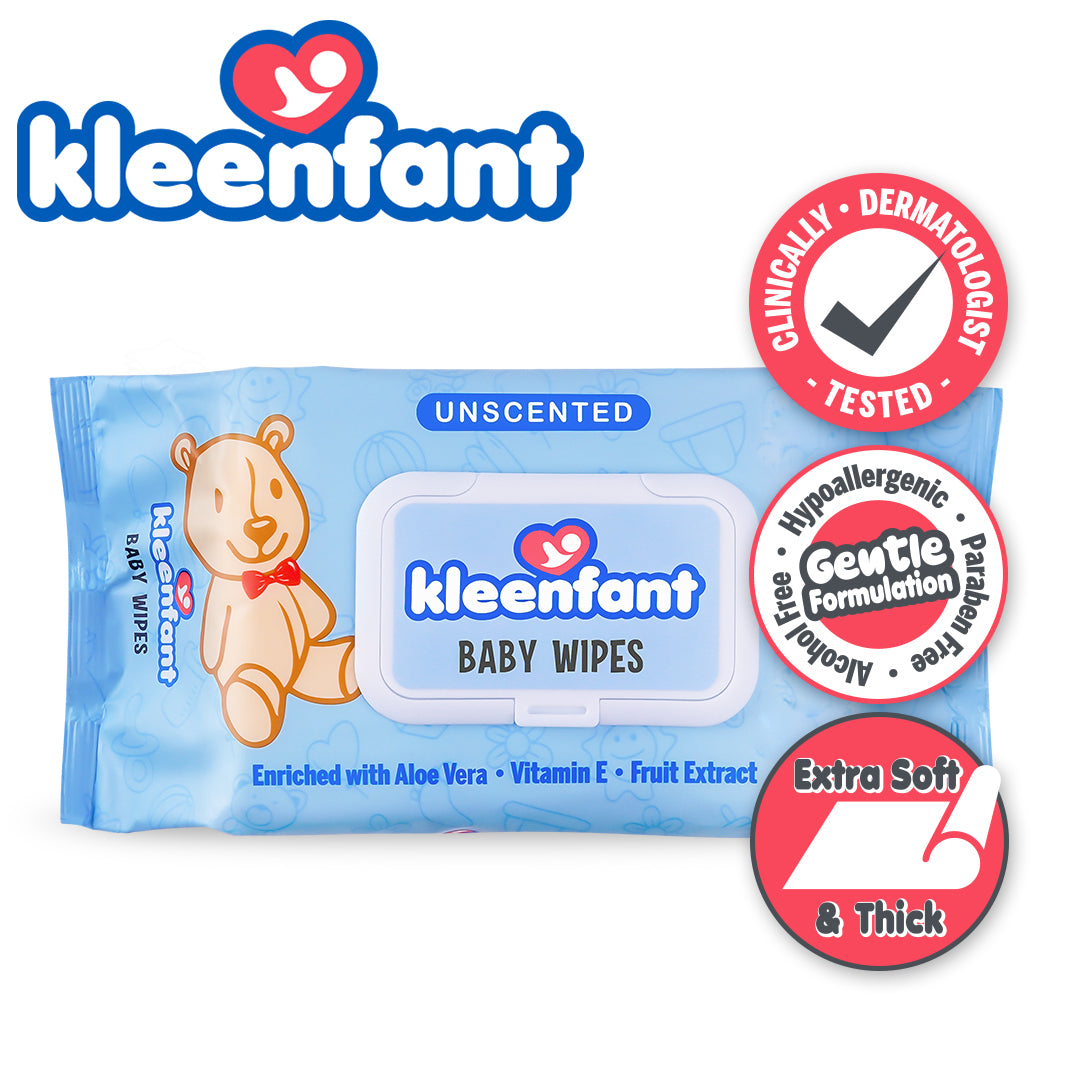 Kleenfant Unscented Baby Wipes 108 + 35 Sheets