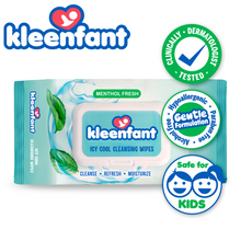 Load image into Gallery viewer, Kleenfant Icy Cool Cleansing Wipes 95 Sheets Pack of 1
