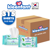 Load image into Gallery viewer, Kleenfant Icy Cool Cleansing Wipes 21 Sheets Pack of 15
