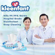 Load image into Gallery viewer, Kleenfant Fresh Scent Anti-bacterial Cleansing Wipes 95 sheets Pack of 10 Disinfecting Wipes
