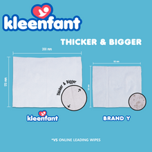 Load image into Gallery viewer, Kleenfant Fresh Scent Antibacterial Cleansing Wipes 95 sheets Pack of 30 Disinfecting Wipes Antibac
